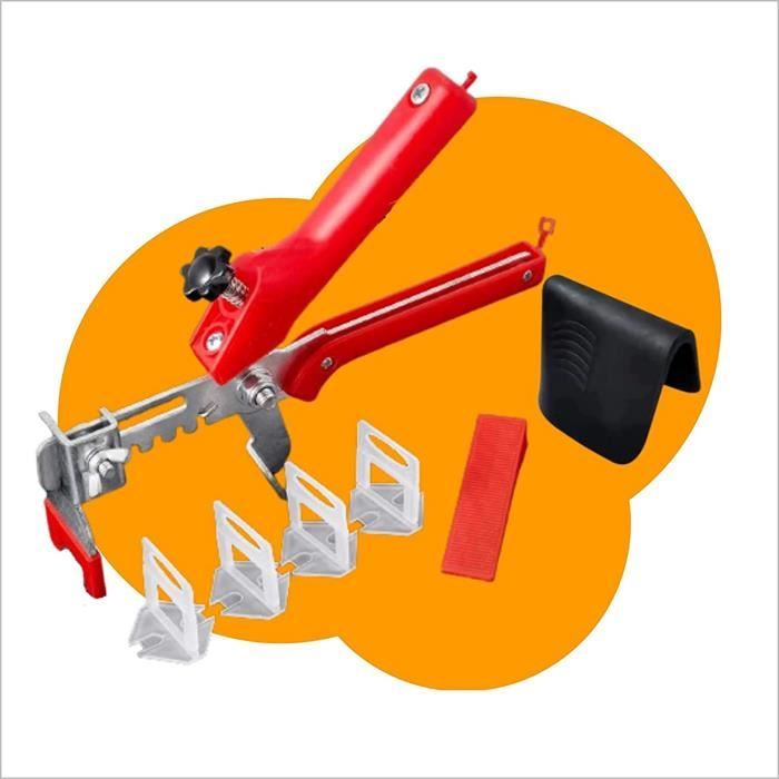 Kit croisillon carrelage autonivelant 200 clips (2mm)+100 cales+1 pince