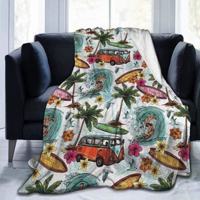 Écharpe D'hiver Super Douce Imitation Cachemire - Imprimé Plage De Tahiti, Taille 196x68 Cm - 8