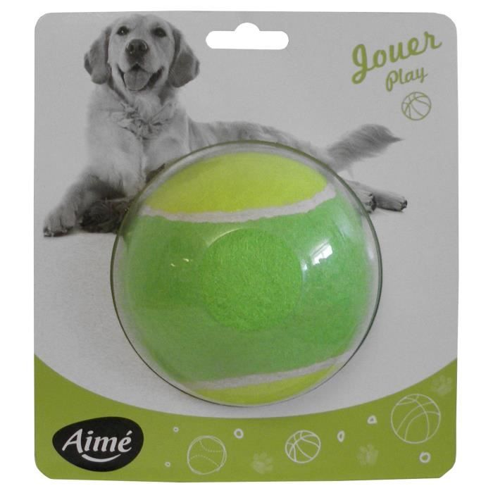 Jouet pour chien - AIME - Balle de tennis - 10 cm - Jaune - Durable et transportable Jouet pour chien - AIME - Balle de tennis - 10 cm - Jaune - Durable et transportable