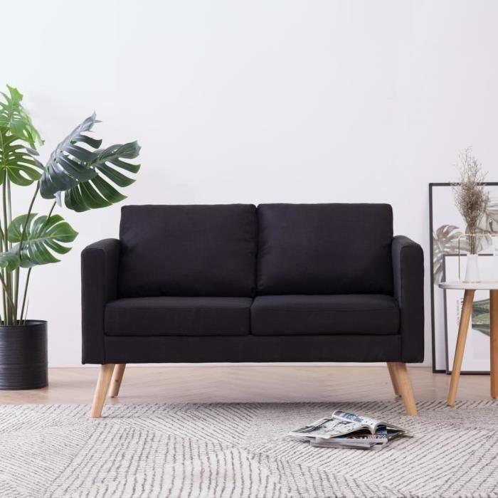 Canape 2 Places En Tissu Design Scandinave Sallon Chambre
