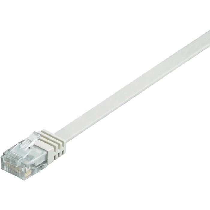 Câble Réseau UTP Cat 6 RJ45 0.5M - Blanc