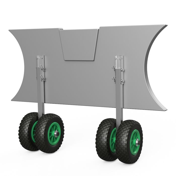Roues De Halage Pour Bateau Gonflable - Pliables Acier Inoxydable - Mise à L'Eau Facile Et Solo