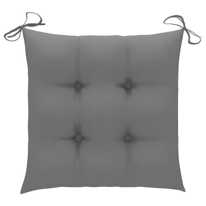 Lot De 4 Coussins D'Assise Ronds 40 Cm - Anthracite, Rembourrés Coton Perlé, Antidérapants Intérieur/Extérieur, Confort Optimal