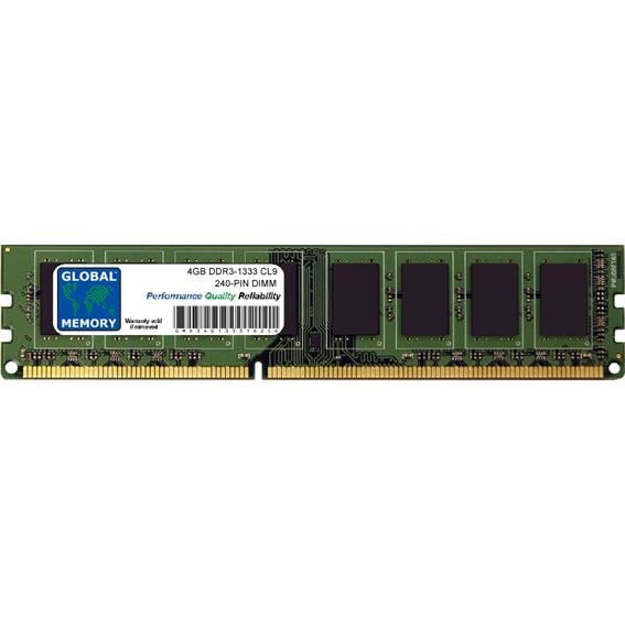 Barrette RAM Crucial DDR3 8 Go 1333 MHz PC3-10600 - Pour PC De Bureau, Non-ECC