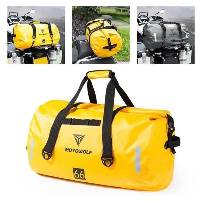 sac selle de moto queue sac transport etanche de moto rider jaune 40l l55946 cdiscount auto