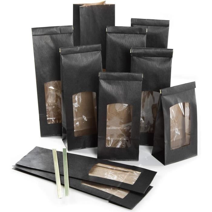 Lot De 10 Petits Sachets à Pâtisserie Blancs Avec Fenêtre Et