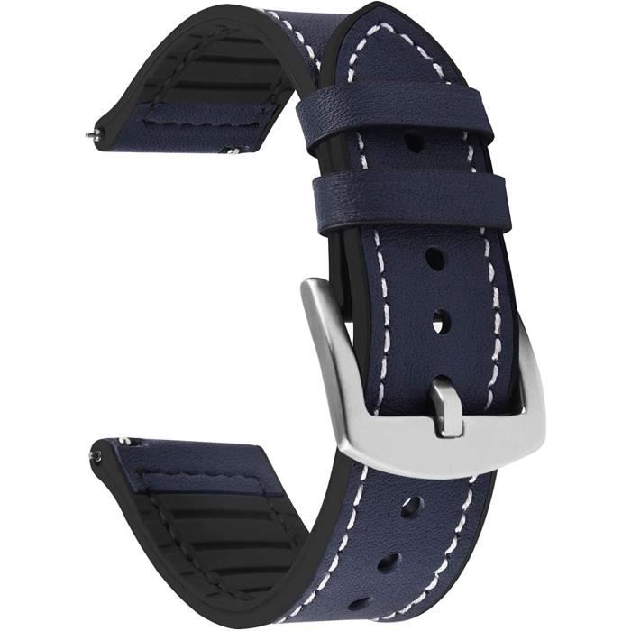 Bracelet de Montre 20mm-22mm, Bracelet Montre Connectée en Cuir et Silicone  Meex Compatible avec Amazfit-Huawei-Casio-Fossil, [431] , - Achat/vente  bracelet de montre - Soldes sur Cdiscount