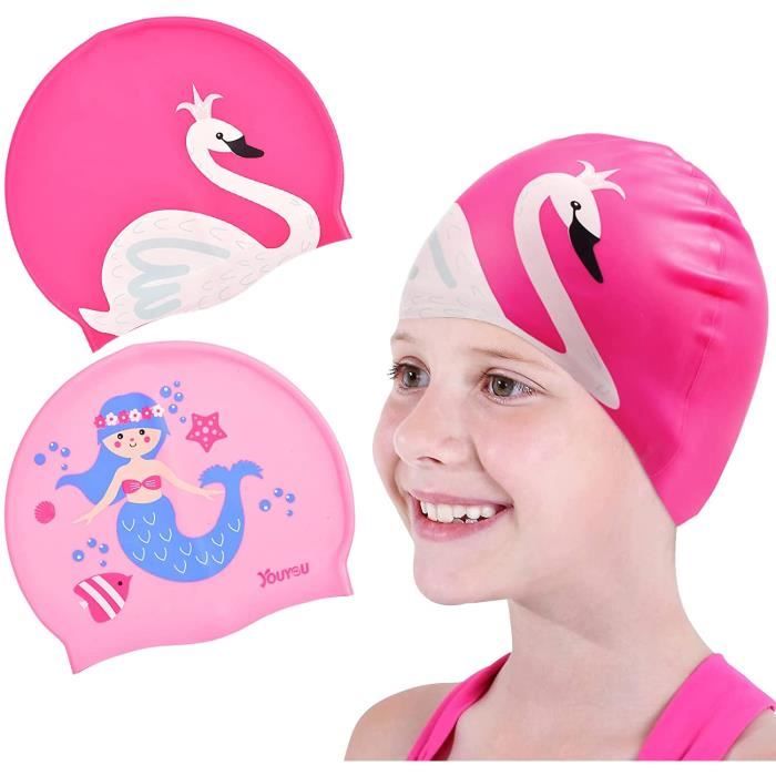 Ден на учителя Събиране на листа метален Lot de 2 Bonnets de Bain pour Enfants garçons et Filles de 2 à 10 Ans  Bonnets de Bain en Silicone Durable Hypoallergénique pou[1468] - Cdiscount  Sport
