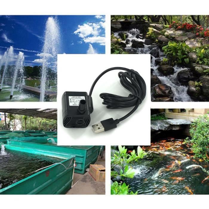 Pompe à Eau USB TOPINCN - Pour Fontaine Intérieur, Aquarium, Culture Hydroponique