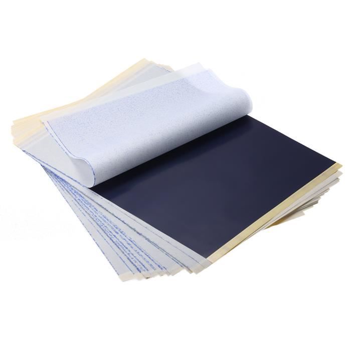 Papier Transfert Thermique Pour Tatouage Temporaire - Lot De 50 Feuilles Carbone