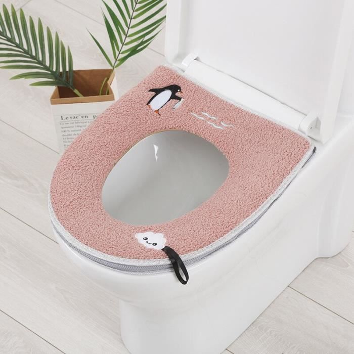 Abattant Wc,Protection de salle de bain tapis de Toilette doux