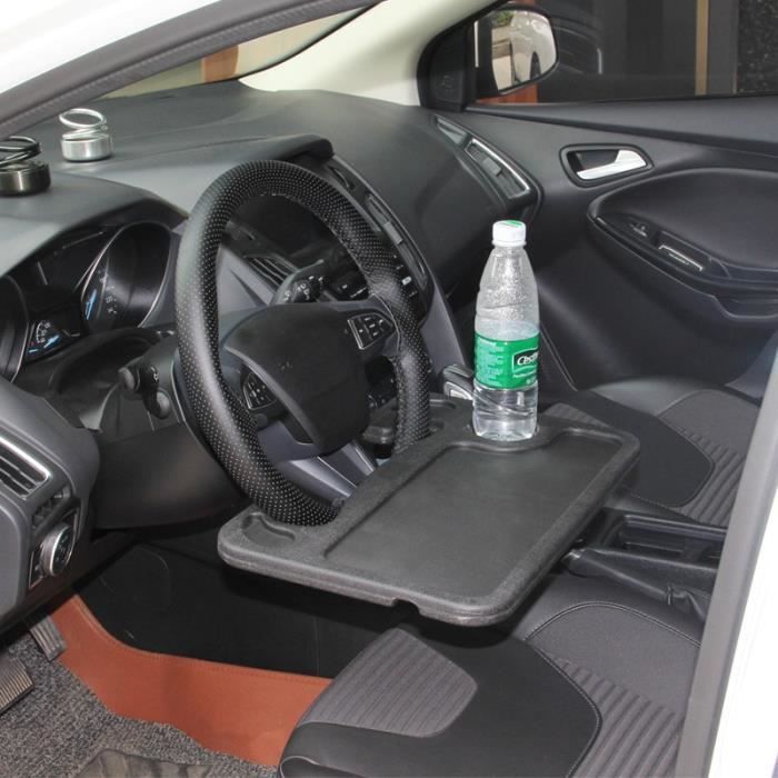 Table De Voiture Pliable - Plateau Pour Volant Ou Siège Arrière, Support Ordinateur Portable, Bureau Portable | Charge 8 Kg, Dimensions 35,5x27,5 Cm