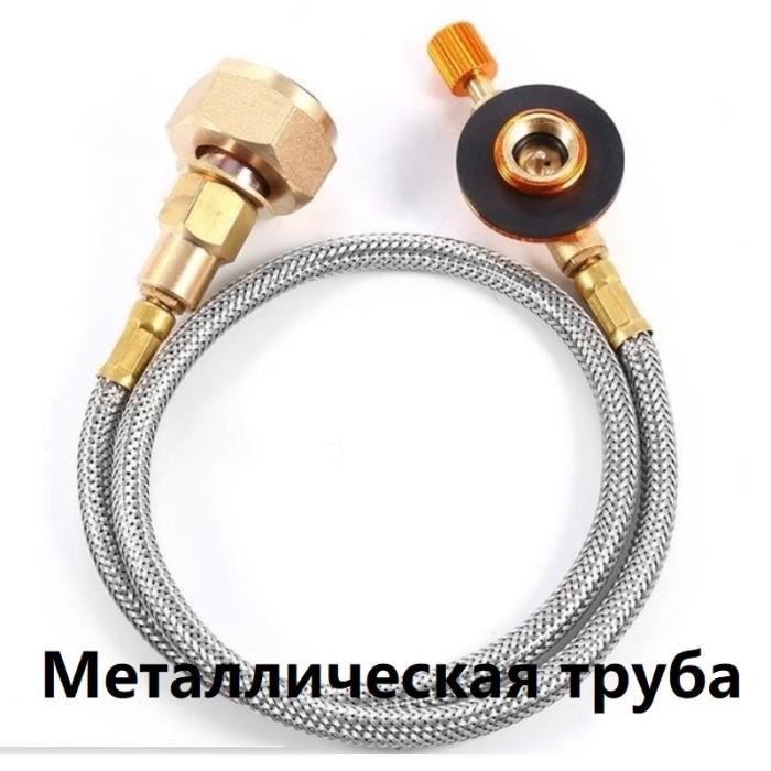 Adaptateur Recharge Gaz Camping - Laiton Pour Réchaud Gaz - Entrée 10mm Sortie 4mm/9mm - Rouge Ou Jaune