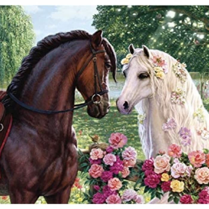 Cheval, marchant, marron foncé