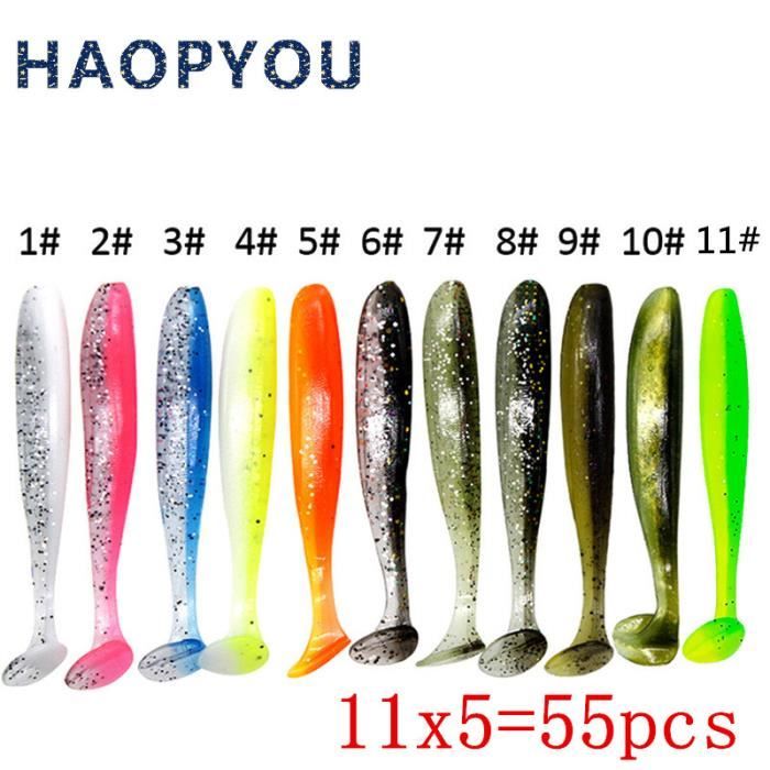 Kit 110 Leurres Souples Fleymu – 7 Cm, Multicolore, Pour Brochet, Perche, Sandre, Eau Douce/sel