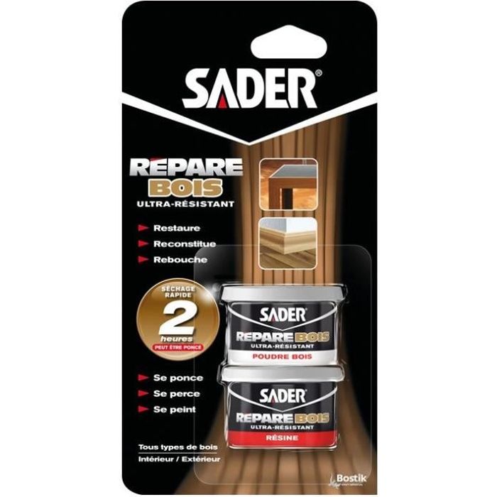 Sader Colle Epoxy Repare Bois 94 G Cdiscount Bricolage