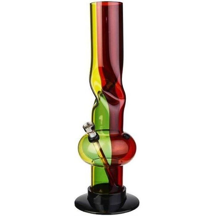 Bang RASTA TWIST Acrylique - Pipe à Eau - Bong - Compact de 32 cm CHAMP  HIGH - vert jaune rouge - Cdiscount Au quotidien