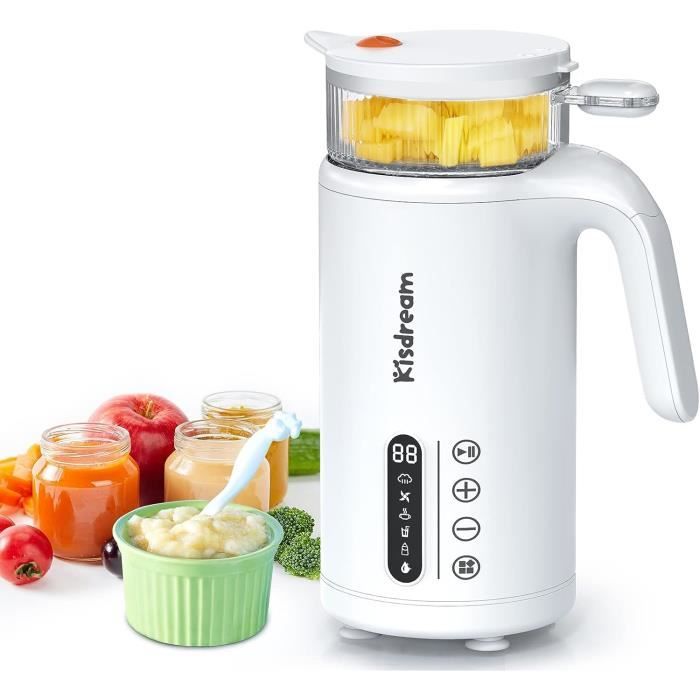 Robot Cuiseur Bébé 5en1 LIONELO Babymenu - Mixeur - Cuiseur Vapeur - Chauffe-biberon