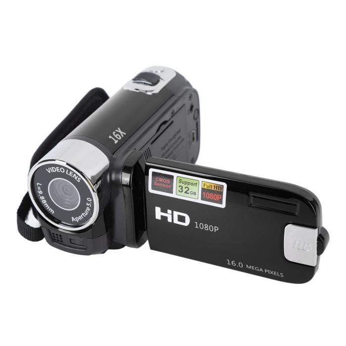 Caméra DV Portable 1080p Caméra Vidéo HD 1080p 16MP Avec écran Rotatif 2.7 Pouces - Idéale Pour Voyages Et Occasions Spéciales Caméra 16MP écran 2.7 Pouces