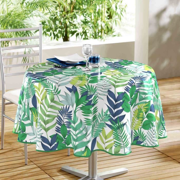 Cdaffaires Nappe Ronde 0 160 Cm En Toile Ciree Pvc Palma Blanc Achat Vente Nappe De Table Cdiscount