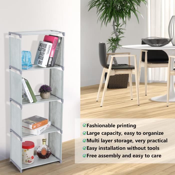 LENNOSIL Étagère De Bureau En Bois - Organisateur Livres Et Rangement, Bibliothèque Compacte Pour Maison Et Dortoir