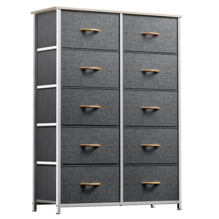 YITAHOME Commode Chambre en Tissu, 7 tiroirs, Meuble de Rangement