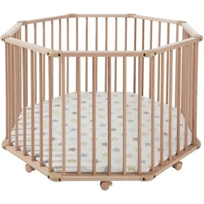 Geuther Parc Matrix Naturel 97 X 112 Cm 3 Positions 3 Barreaux Amovibles Cdiscount Puericulture Eveil Bebe