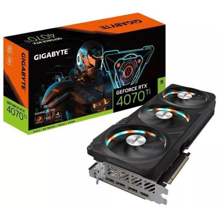 Gigabyte GV-N407TGAMING OC-12GD Gaming OC, GeForce RTX 4070 Ti, 12GB GDDR6X, PCI-Express Noir - vue 2