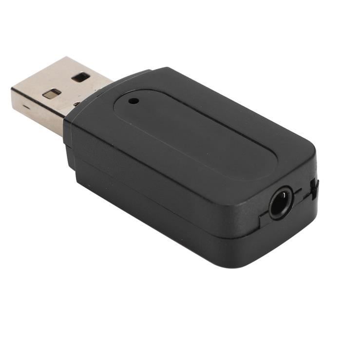 Bluetooth Jack Adaptateur Bluetooth Voiture 5.0 - Récepteur Auxiliaire USB Vers 3.5mm Avec Microphone Bluetooth 5.0 Autoradio