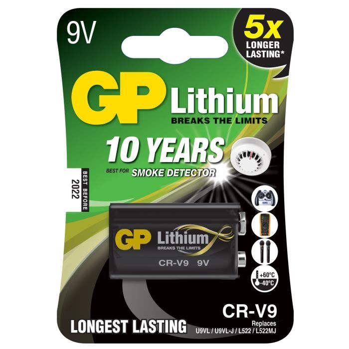 GP Pile au lithium 9 V 070CR9VC1