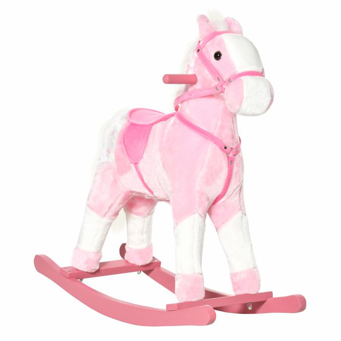 Cheval à bascule cheval de cowboy effet sonore selle rênes