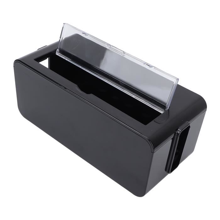 Boîte de rangement en plastique pour tiroir de câble d'alimentation de  bureau gris