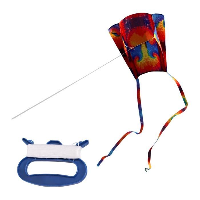 CERF-VOLANT,B--Cerf volant arc en ciel avec ligne de 50m, jouet