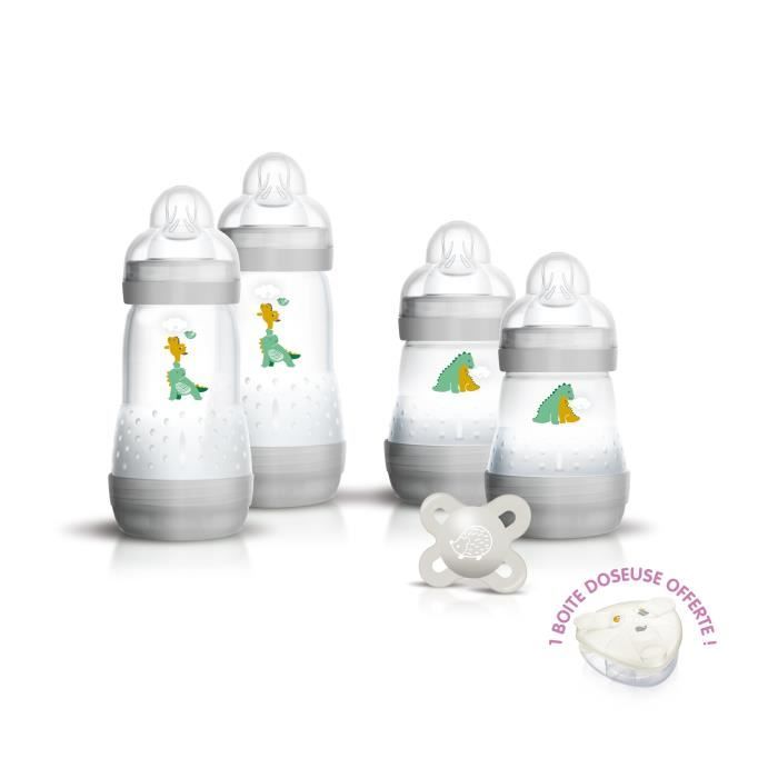 Mam Coffret Naissance Mon 1er Mam Dauphins 4 Biberons 1 Sucette 1 Boite Doseuse Cdiscount Puericulture Eveil Bebe