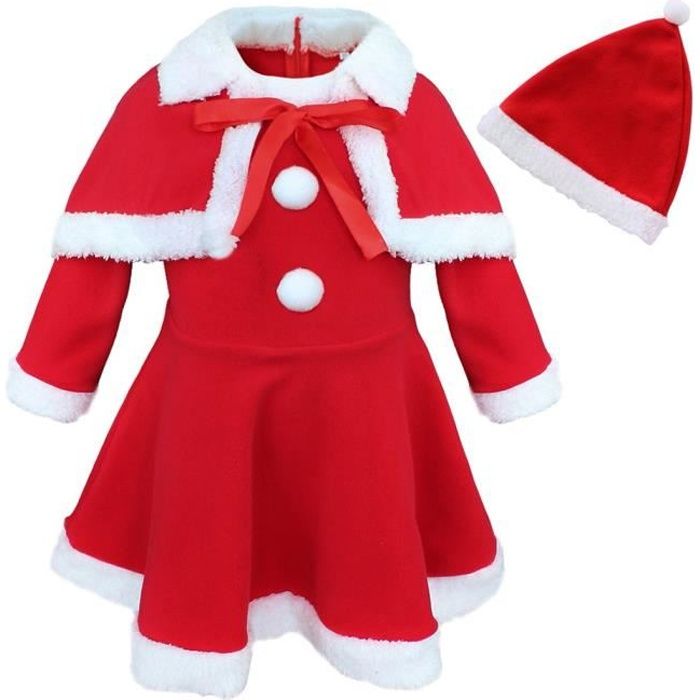 Bébé Noël Costume Filles Ange Robe Bandeau Casual Noël vêtements 