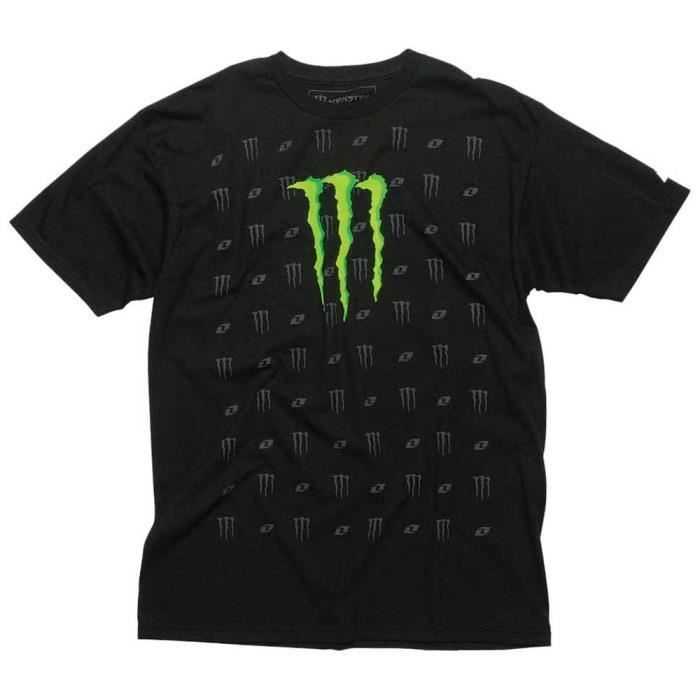 T-shirt One Industries Monster Energy, modèle LOUIS. Logo Monster sur la poitrine et petits logos One Industries et Monster sur le d