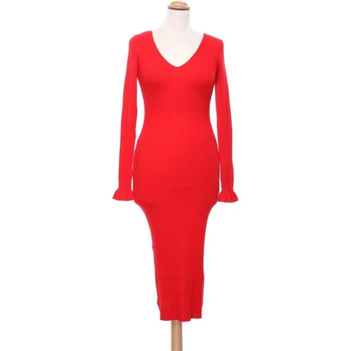 Robe H M Taille Xs 1953768 Rouge Achat Vente Robe Bientot Le Black Friday Cdiscount
