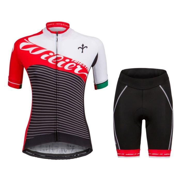LSERVER Ensemble Maillot + Cuissard Cyclisme Enfant – Respirant, Anti-Transpirant, 3 Poches Arrière, Manches Courtes, Tailles 100-149 Cm, Garçon & Fille
