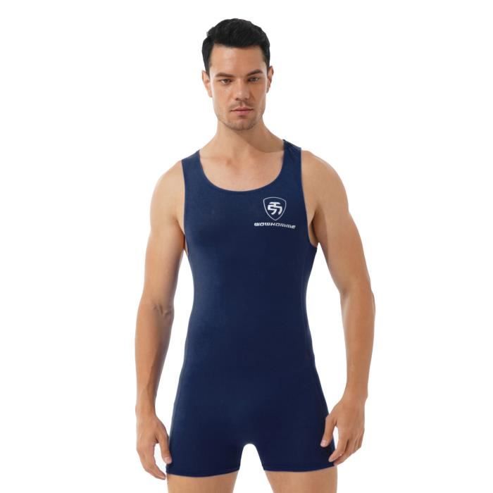Combinaison Sport Homme Elastique Fitness Musculation Jumpsuit