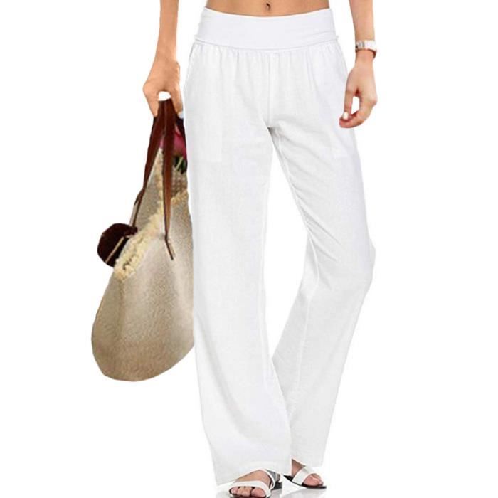 Pantalon leger femme taille élastiquée store