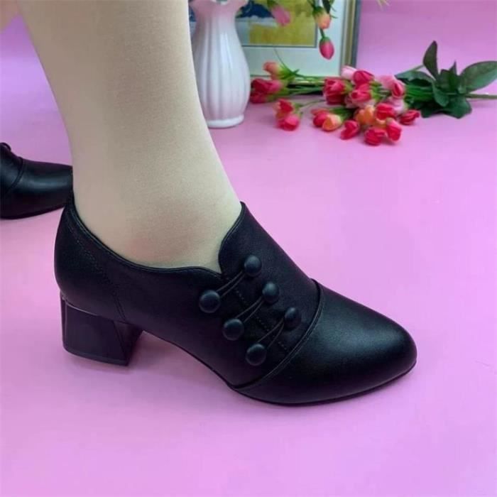 Chaussures en cuir souple pour femmes nouvelle mode chaussures