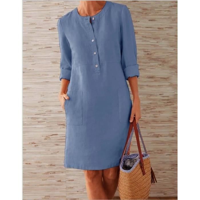 Robe ete longueur 2025 genoux