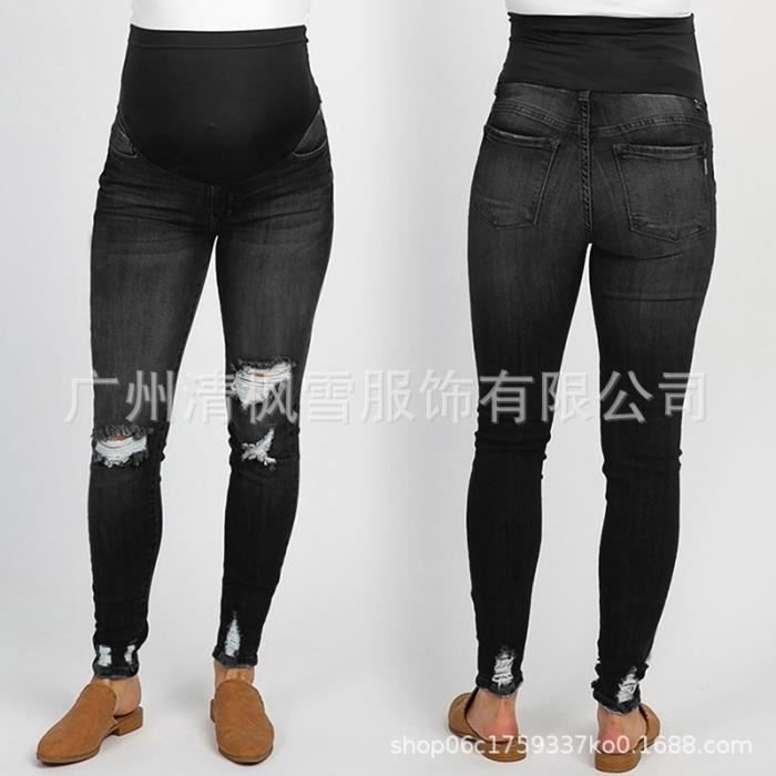 Pantalon noir 2025 troué