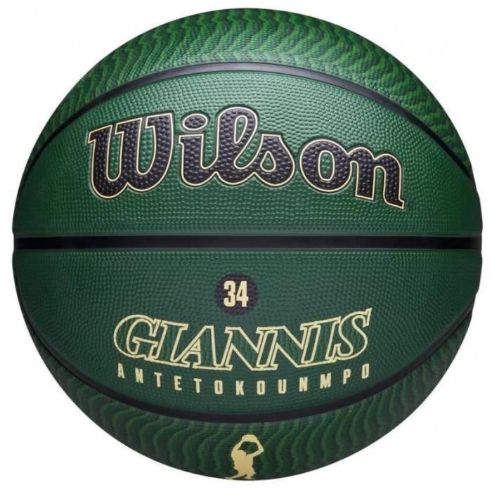 Ballon de Basketball Wilson NBA Player Giannis - Noir - T7 - Mixte - Adulte - Basket-ball Ballon de Basketball Wilson NBA Player Giannis - Noir - T7 - Mixte - Adulte - Basket-ball