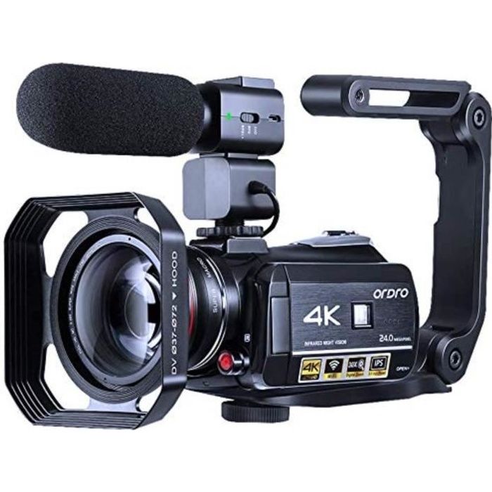 Caméra vidéo 4K ORDRO WiFi Ultra HD Vlog Camera pour , Vision  Nocturne IR Enregistreur vidéo avec Microphone, Objectif Large, - Cdiscount  Appareil Photo