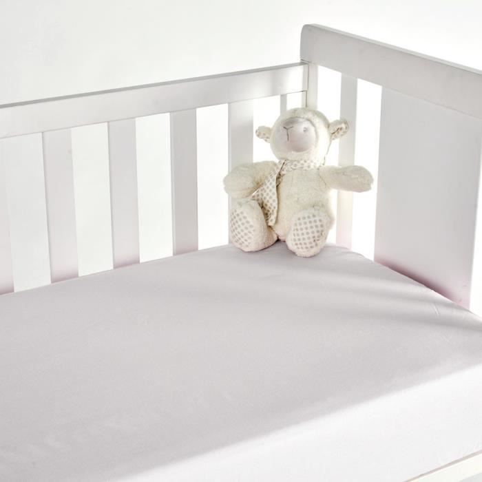 Drap housse pour berceau en coton blanc NO NAME Lit 60x120cm