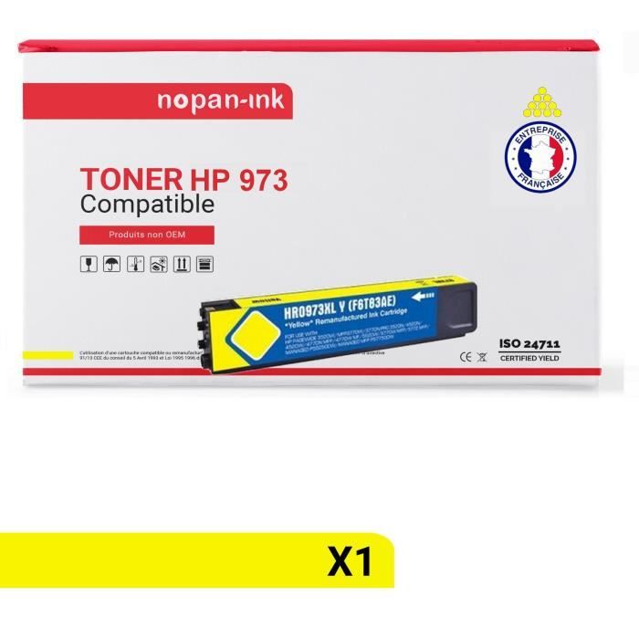 Cartouche D'encre DOUBLE D 973X Noir Compatible HP PageWide Pro 477dw 452dw Etc. - L0S07AE, Non Affectée Par Les Mises à Jour Firmware