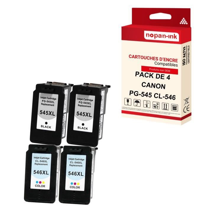 Cartouche D'encre CANON 570XL Noir Compatible X4 - NOPAN-INK - Pour Imprimante Série MG 5700/5750/6800