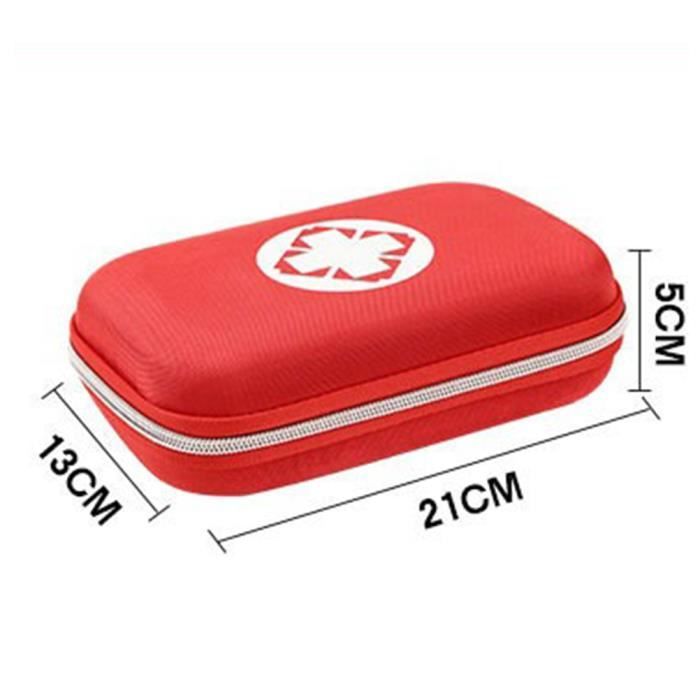 Trousse De Premiers Secours Vide Kexpery – Étui Rigide étanche, 176x125x53mm, Rouge, EVA+PU – Maison, Camping, Auto