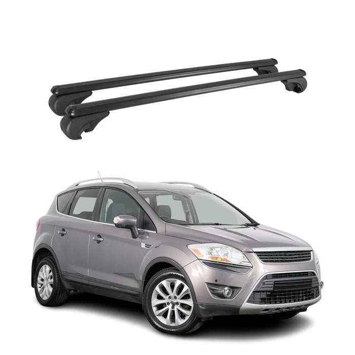 Barres De Toit Transversales Ford Kuga 3 CX482 2020-2025 Aluminium Noir - OMAC TÜV ABE